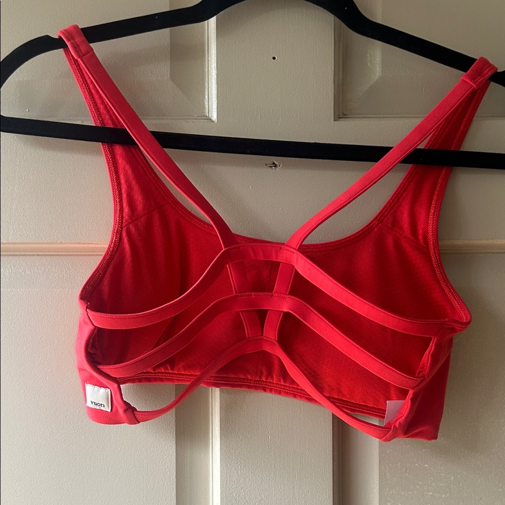 Vuori Red Strappy Back Sports Bralette - Picture 3 of 6